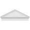 Ekena Millwork Peaked Cap Sunburst Architectural PVC Combination Pediment, 40"W x 16-7/8"H x 2-3/4"P (Pitch 6/12) PEDPC040X170PKC01 - alternate 4